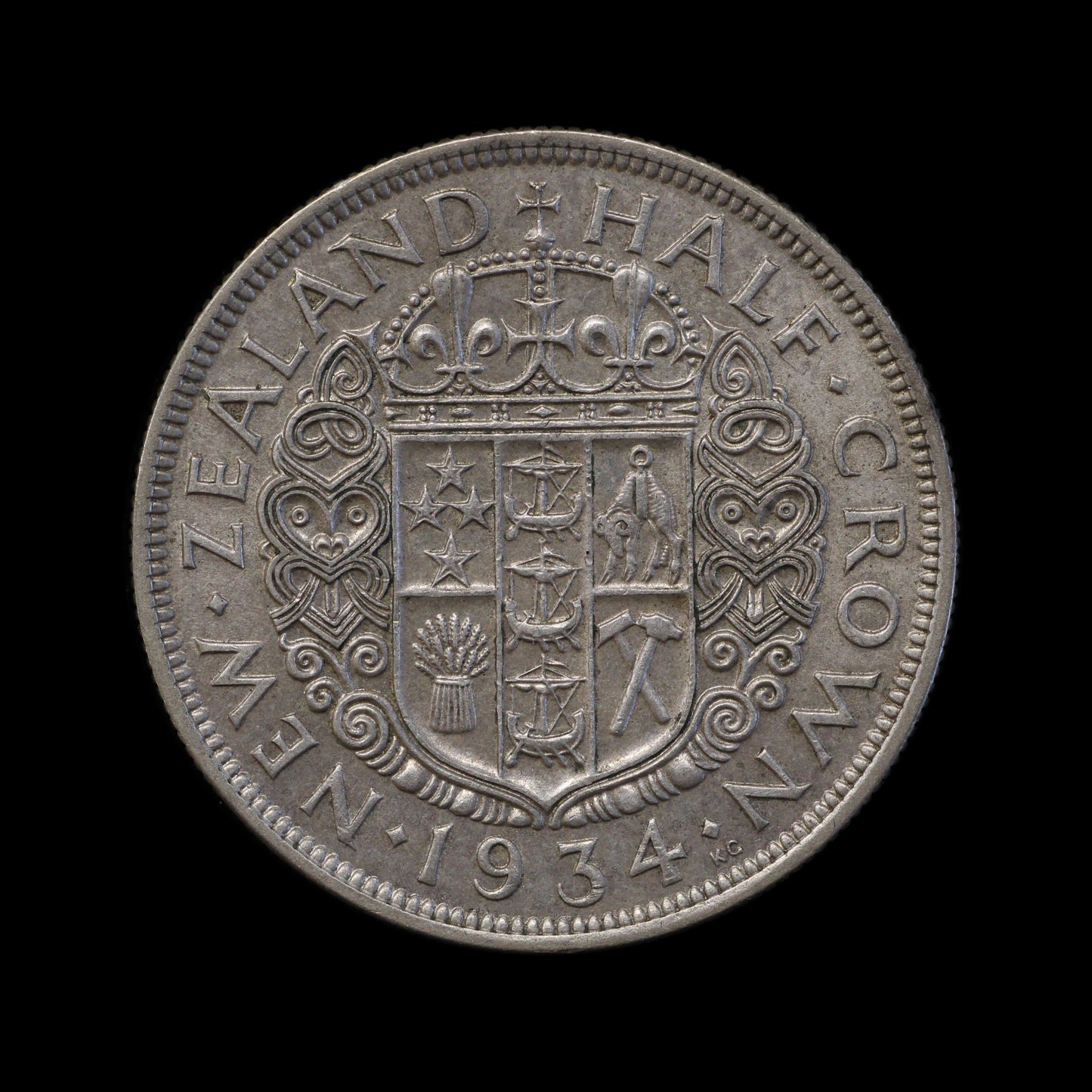 New Zealand 1934 Halfcrown. EF!