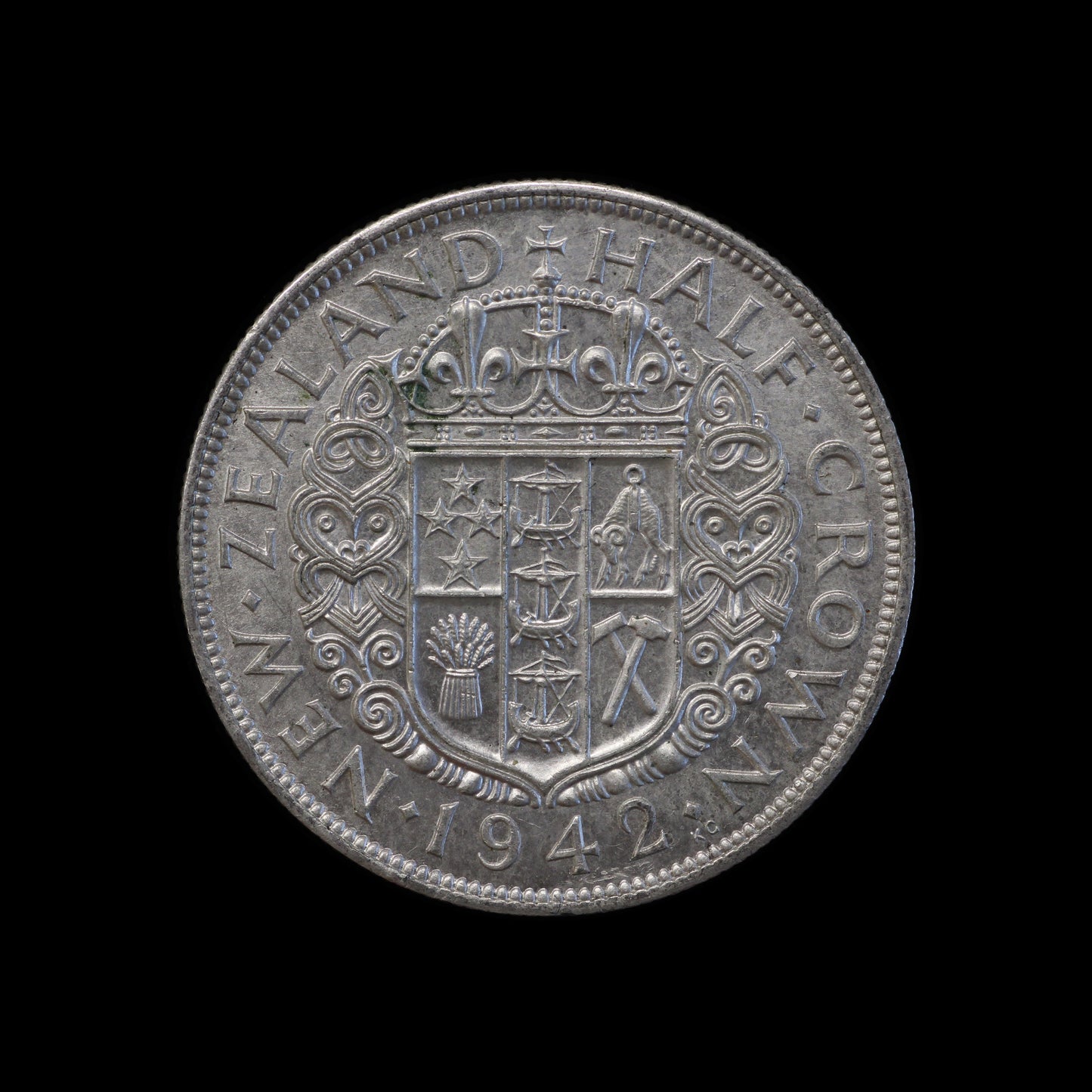 New Zealand 1942 Halfcrown! EF!