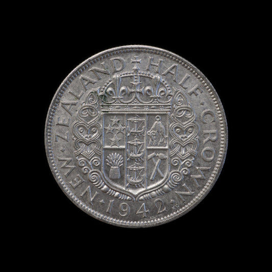 New Zealand 1942 Halfcrown! EF!