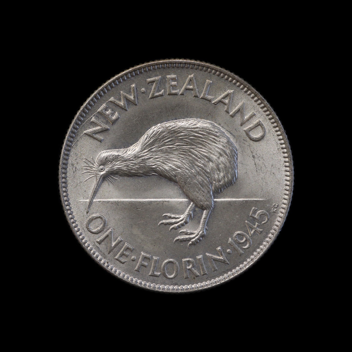 New Zealand 1945 Florin AU!
