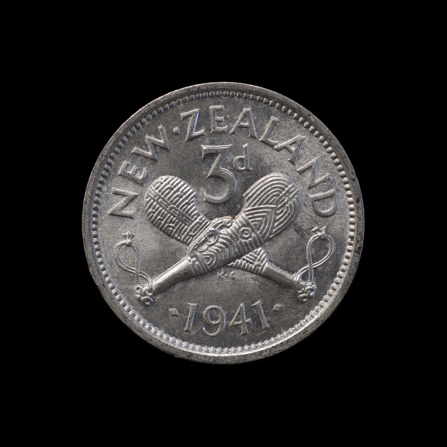 New Zealand 1941 Threepence! AU!