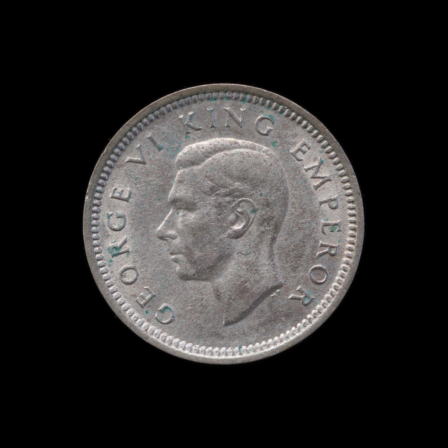 New Zealand 1942 Threepence. One Dot!