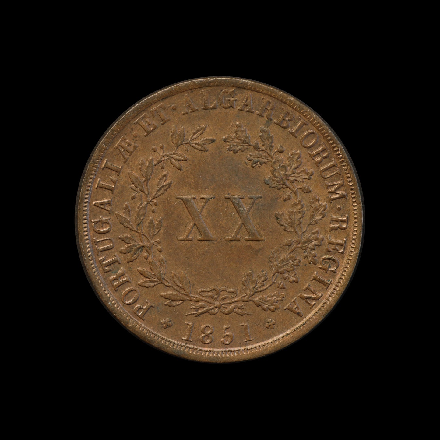 Portugal 20 Reis 1851