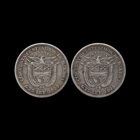 Panama 50 Centesimos 1904 & 1905