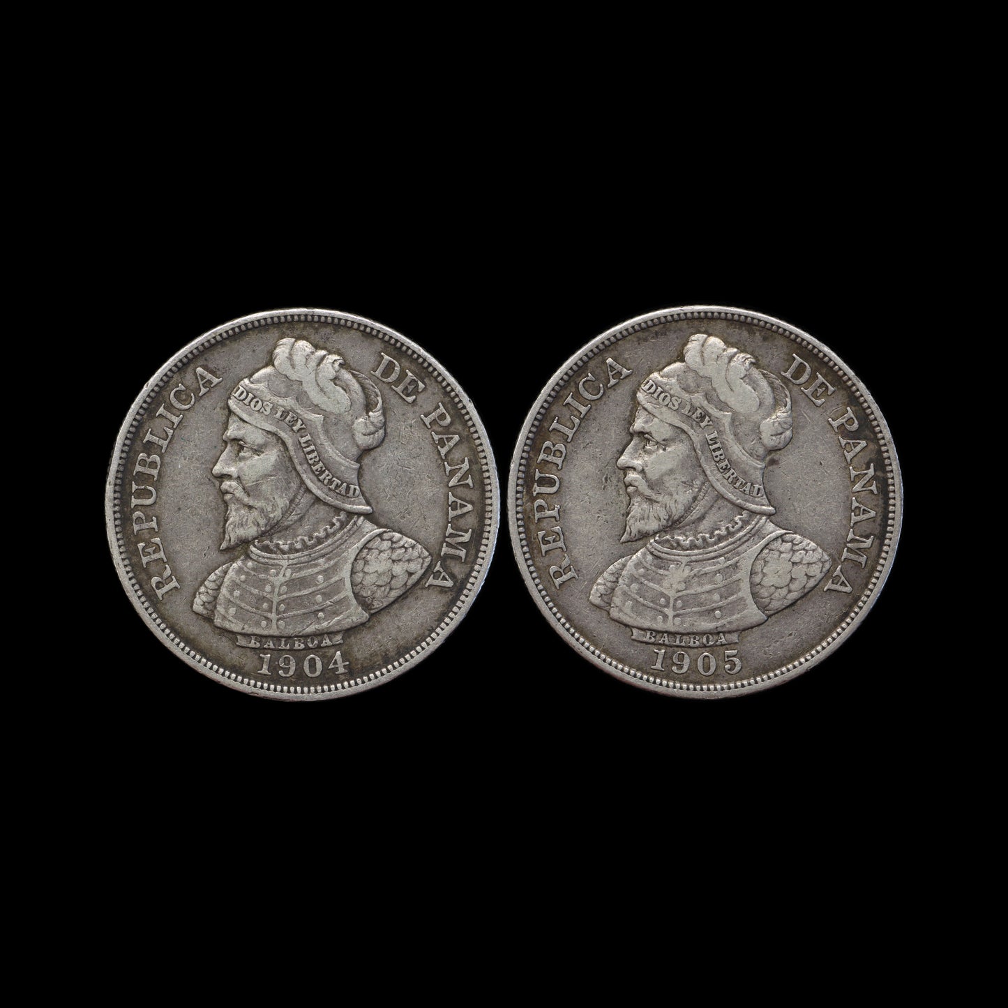 Panama 50 Centesimos 1904 & 1905