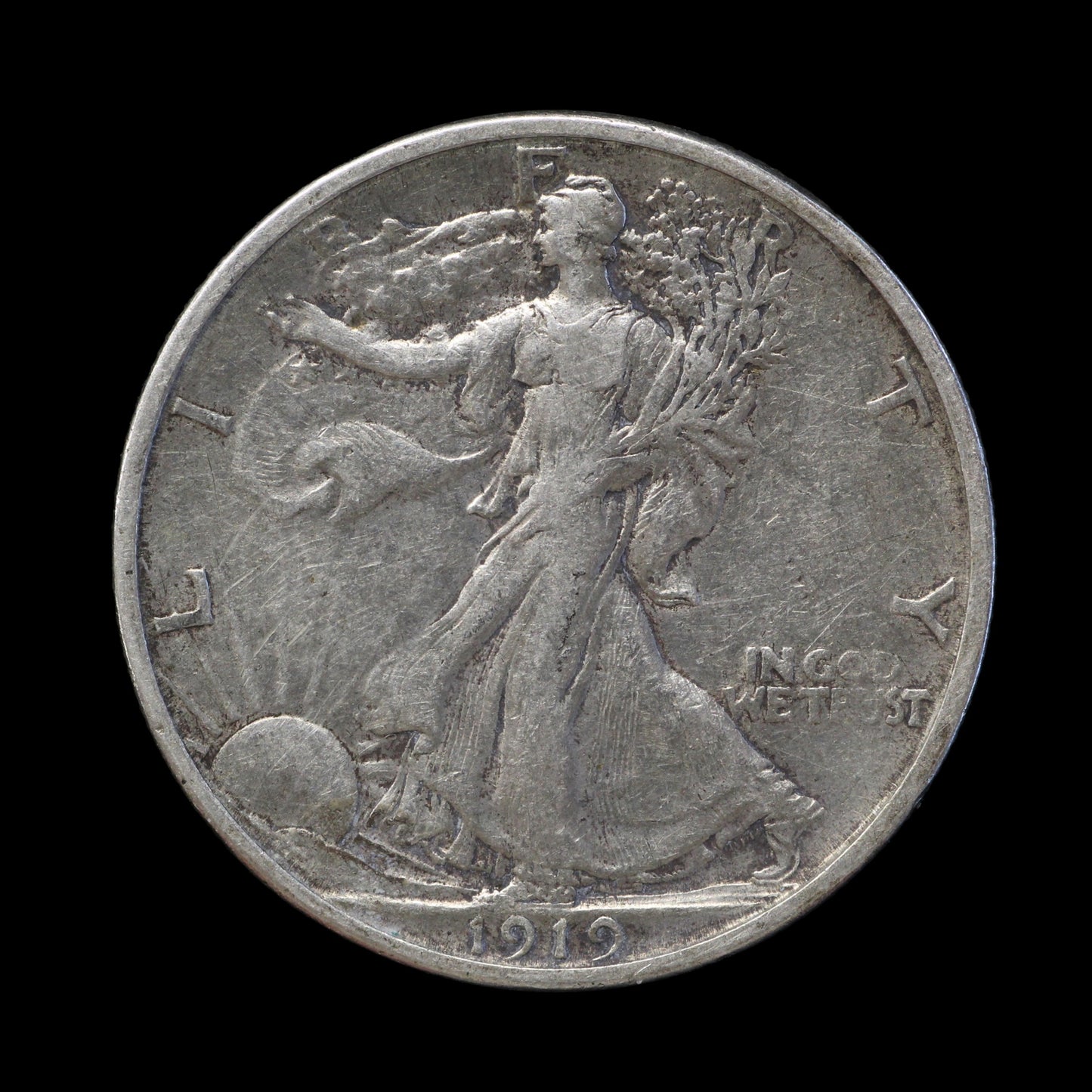 USA Walking Liberty Half Dollar 1919S