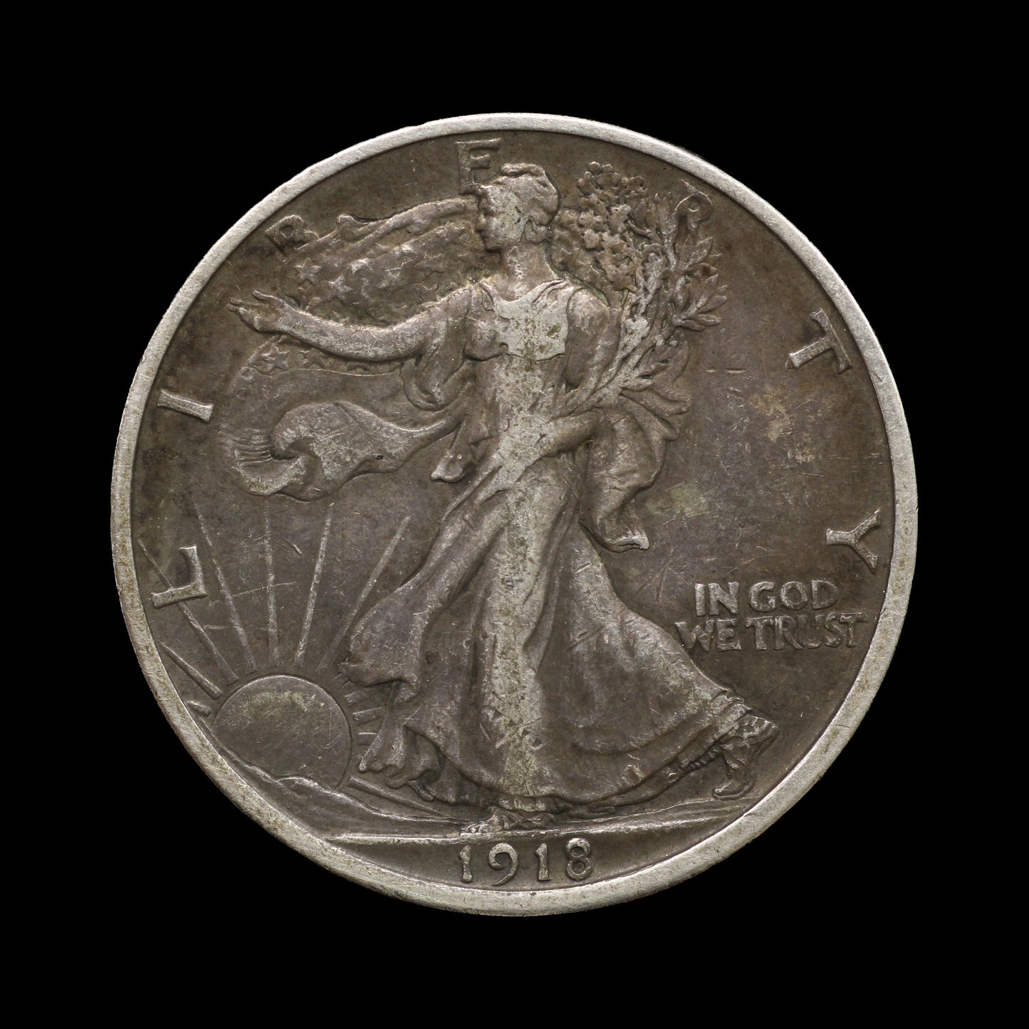 USA Walking Liberty Half Dollar 1918-D