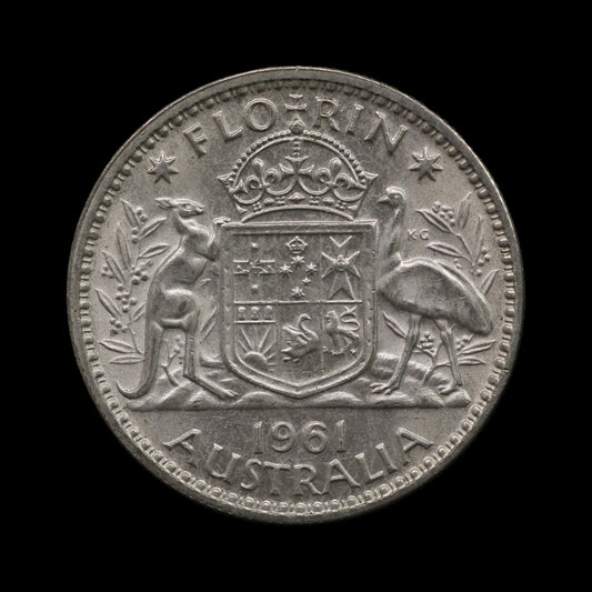 Australia Florin 1961 Almost Uncirculated!