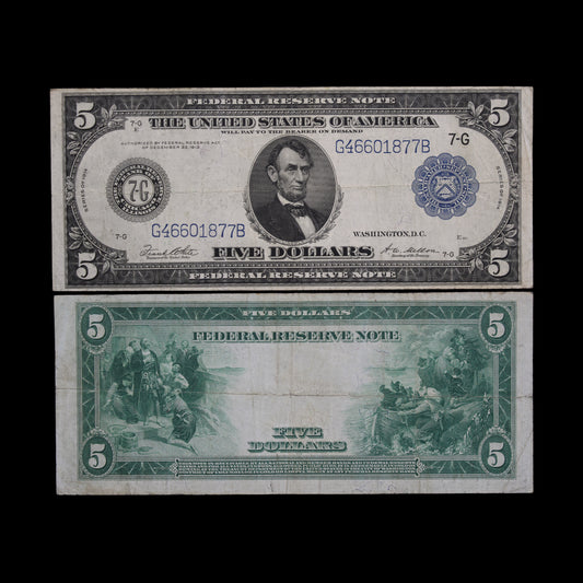 USA $5 Federal Reserve of 1914