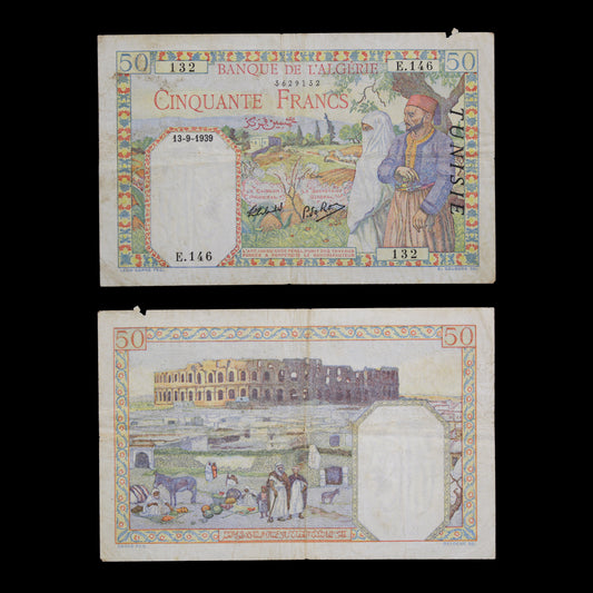 Tunisia 50 Francs 1939