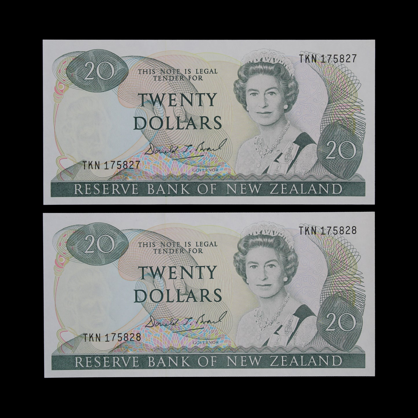 Brash $20 Consecutive Pair. AU