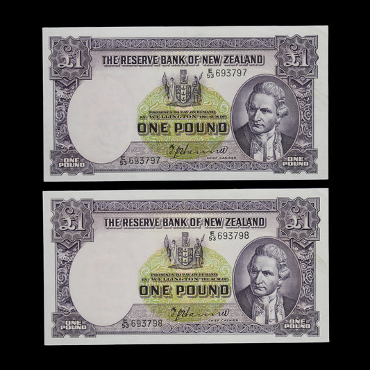 Hanna One Pound Consercutive Pair. aEF