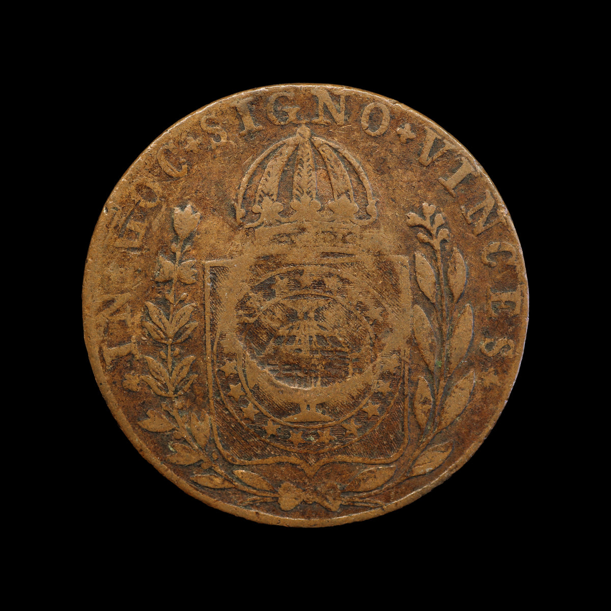 Brazil 40 Reis Countermark on 1831 80 Reis