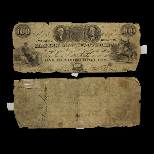 USA $100 1826 Marble Manufacturing