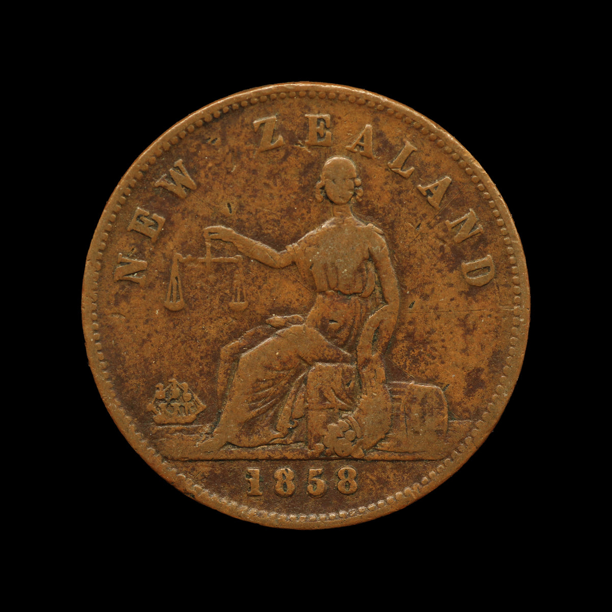 Ashton Halfpenny Token 1858. F