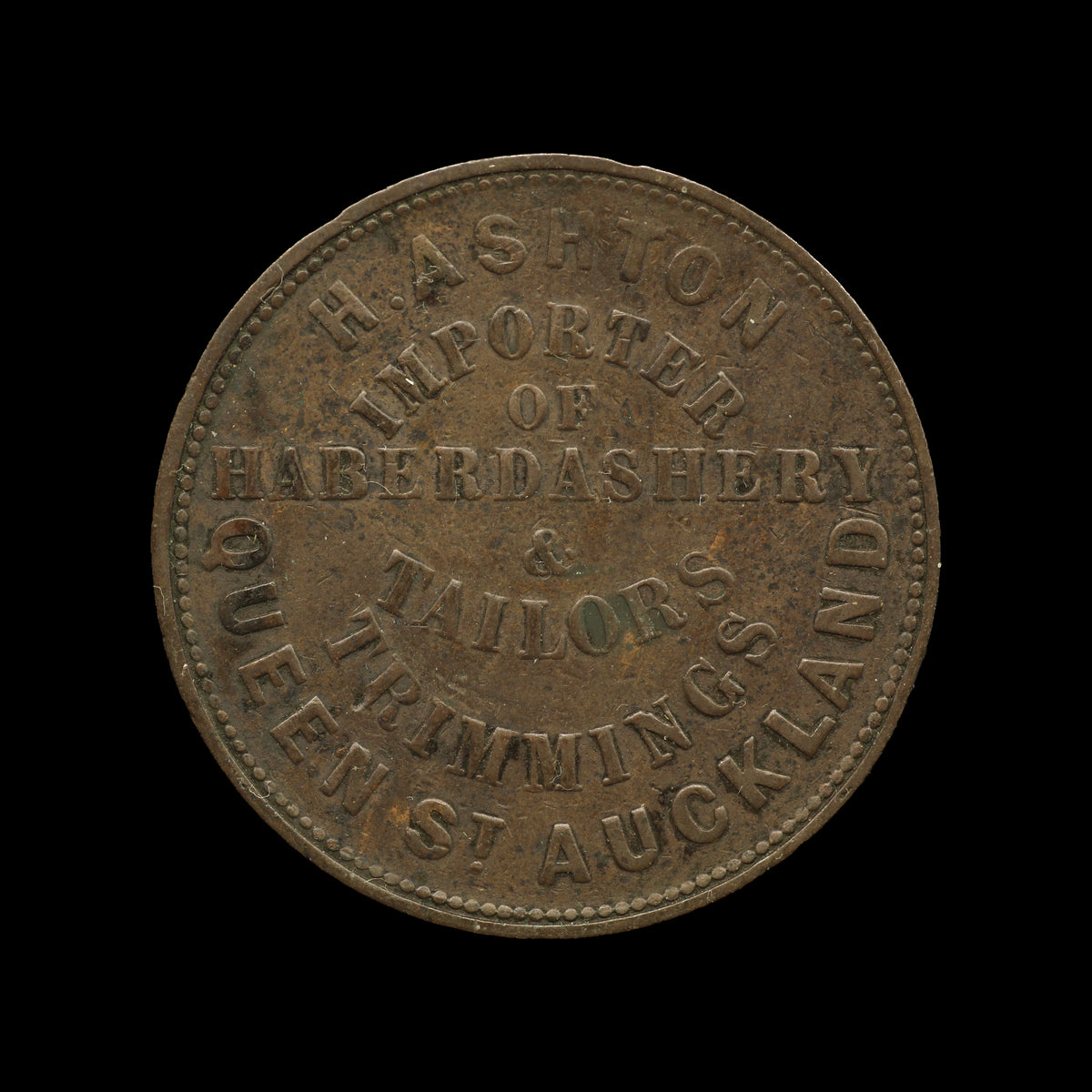 Ashton Penny Token 1863. VF