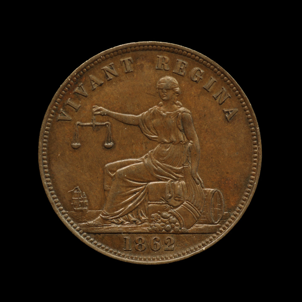De Carle Penny 1862. EF