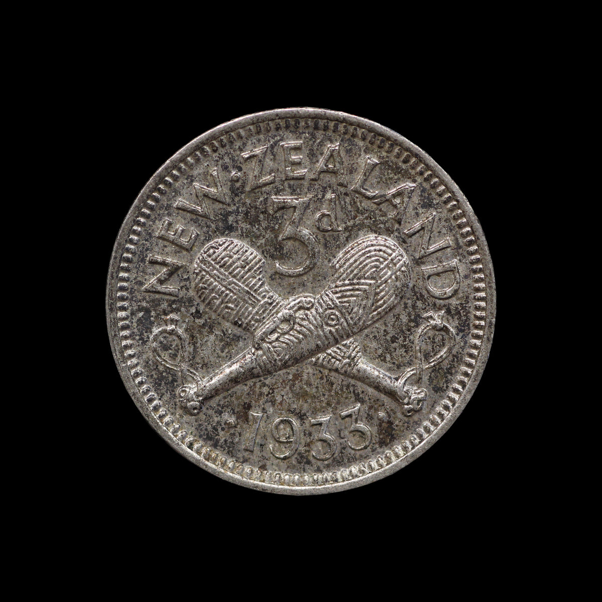 New Zealand Threepence 1933. AU.