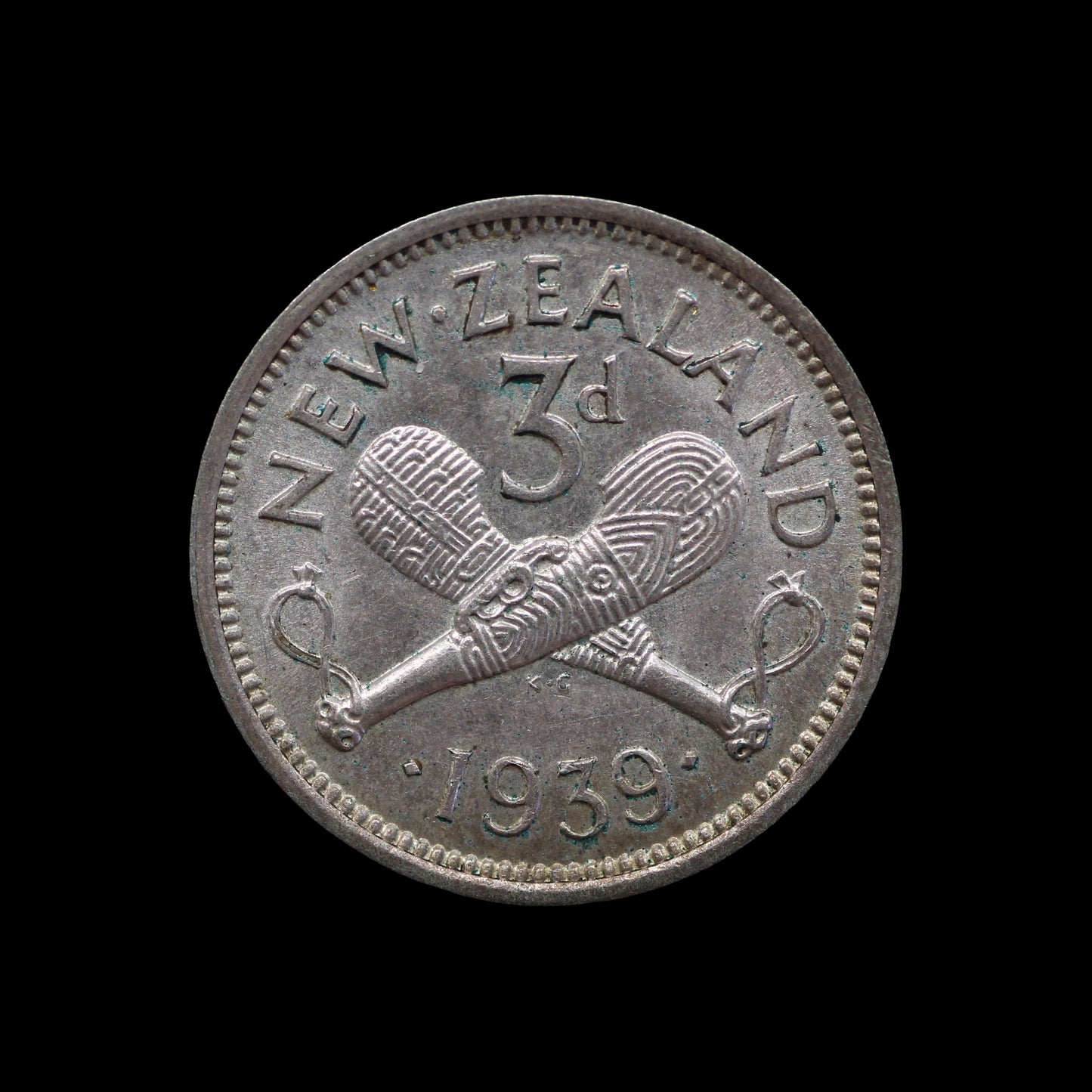 New Zealand Threepence 1939. UNC