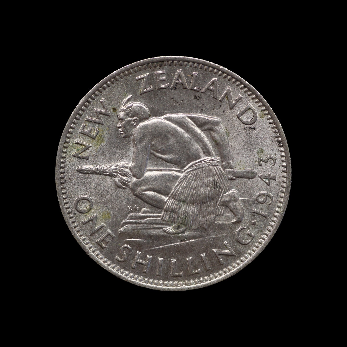 New Zealand Shilling 1943. EF!