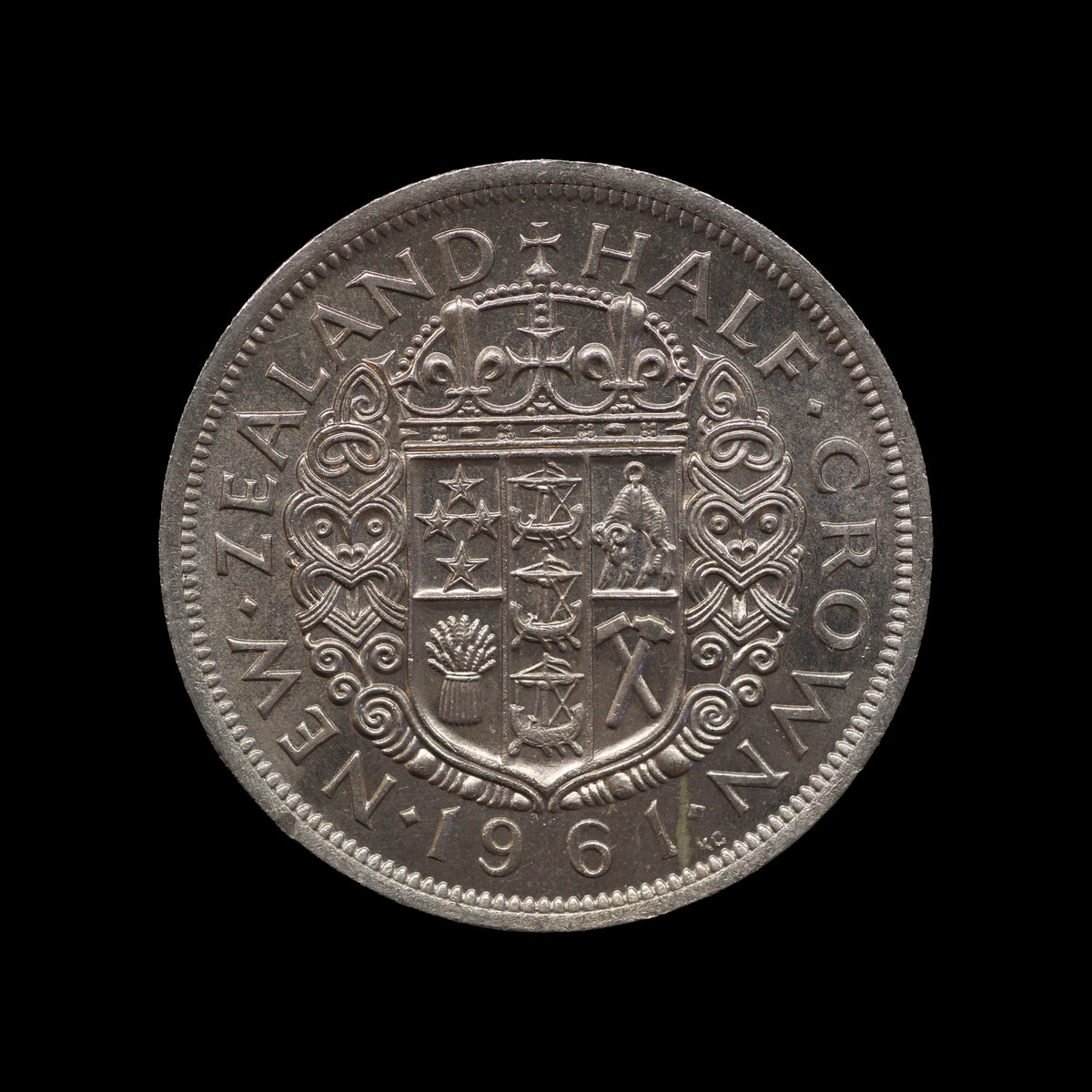 New Zealand Halfcrown 1961. UNC