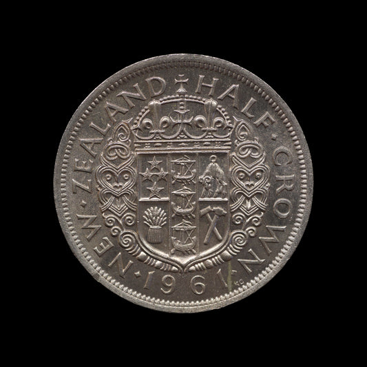 New Zealand Halfcrown 1961. UNC