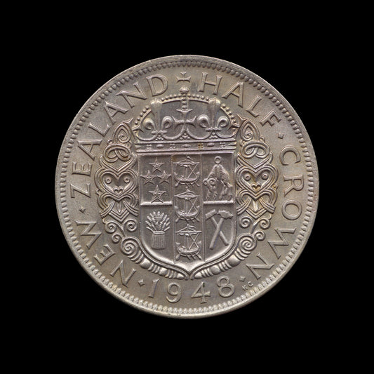 New Zealand Halfcrown 1948. AU