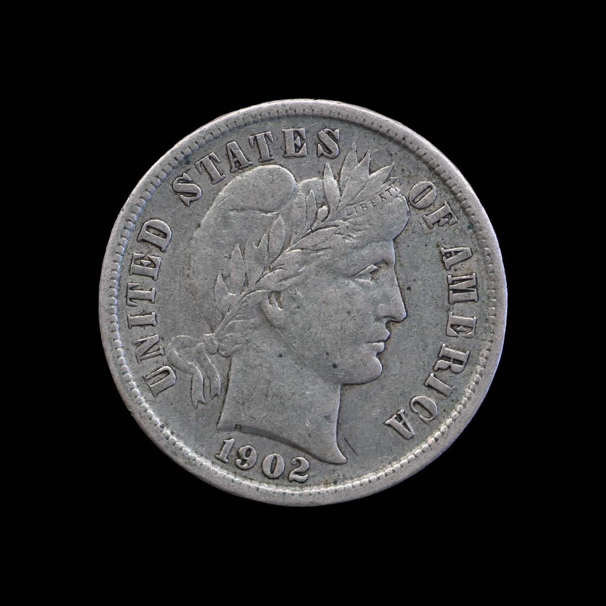 USA Barber Dime 1902-S. VF
