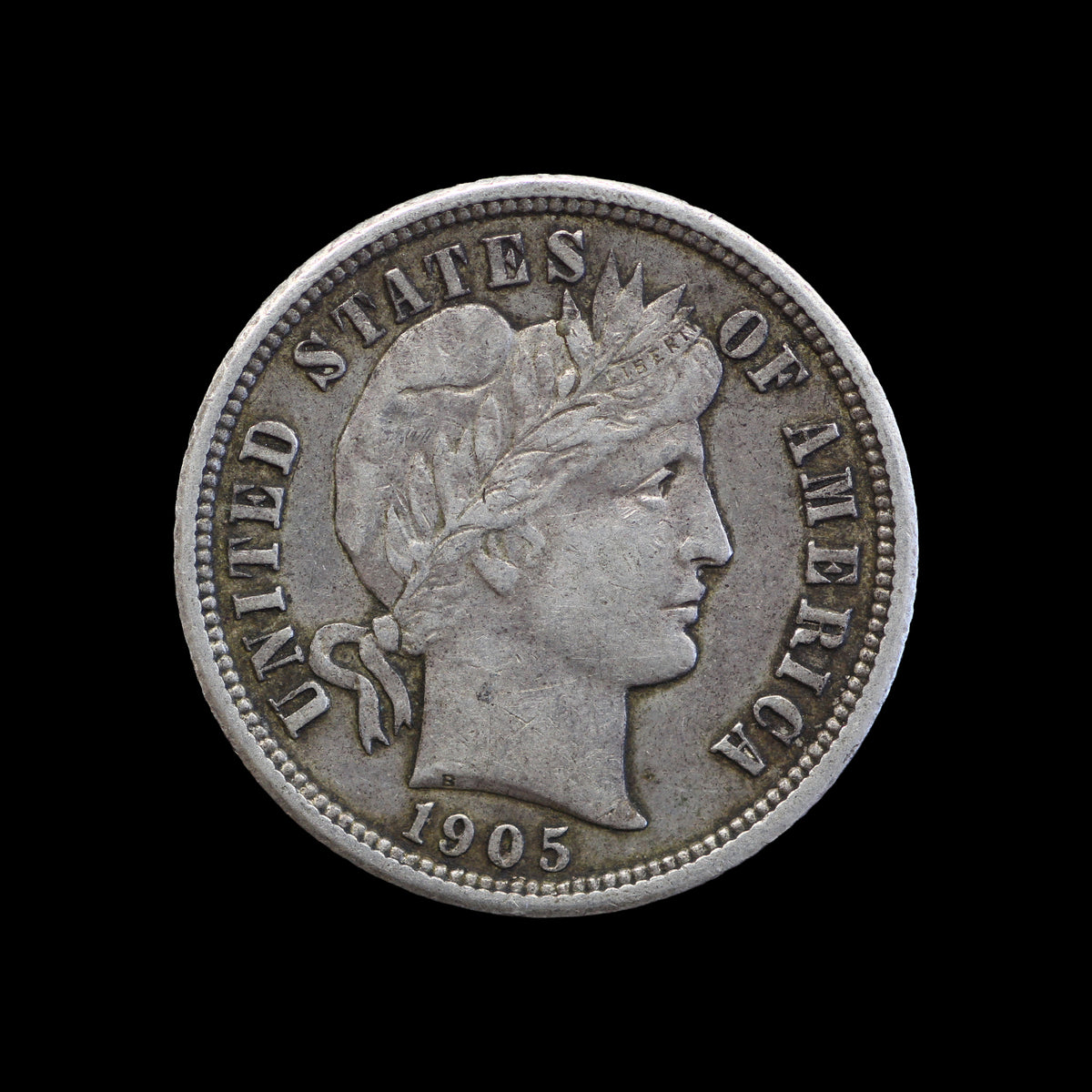 USA Barber Dime 1905-S. EF