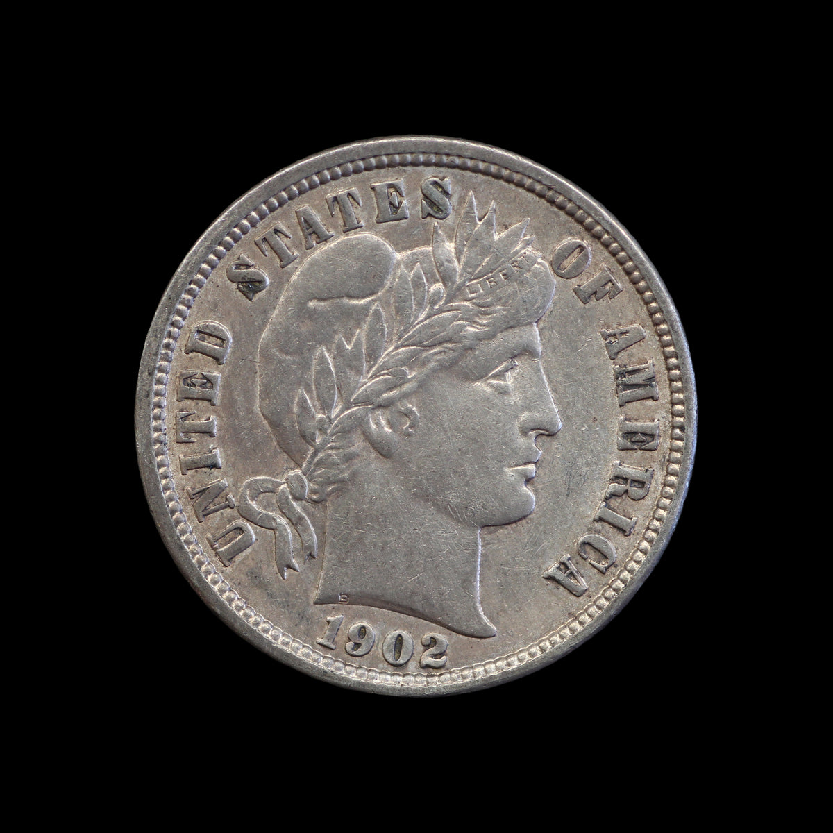 USA Barber Dime 1902-O. AU