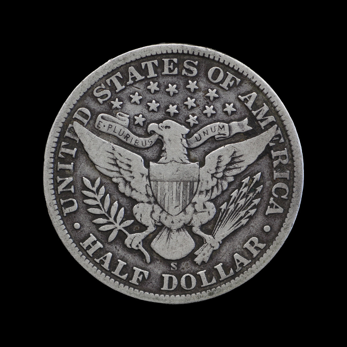 USA Barber Half Dollar 1910-S. Fine