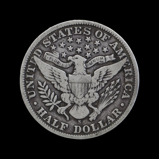 USA Barber Half Dollar 1910-S. Fine