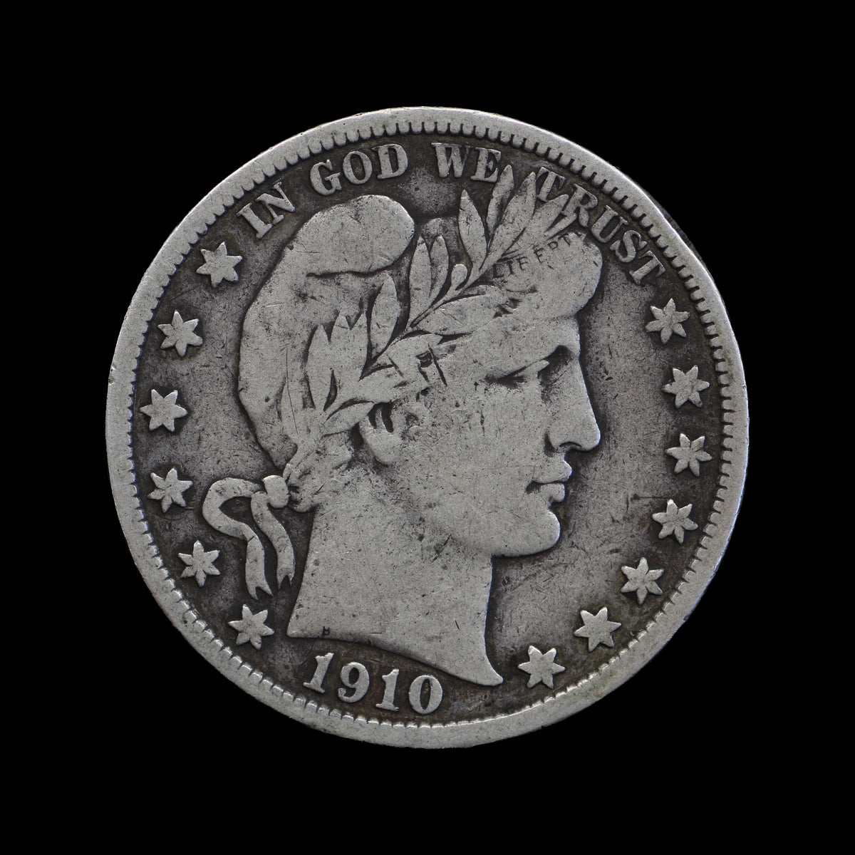 USA Barber Half Dollar 1910-S. Fine