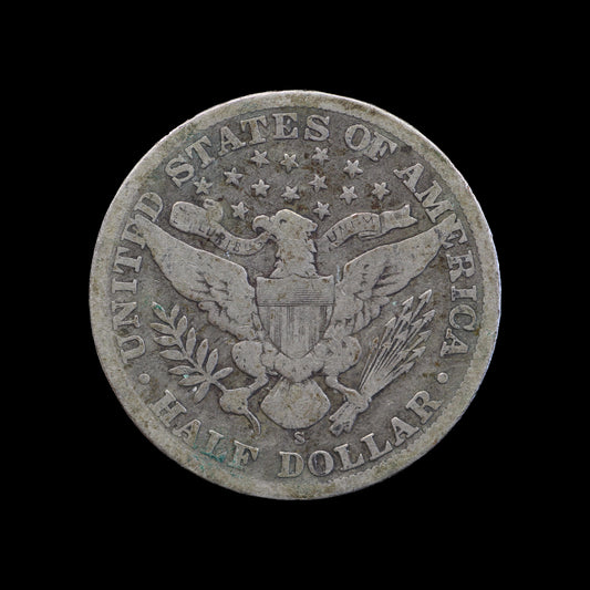 USA Barber Half Dollar 1902-S. Good