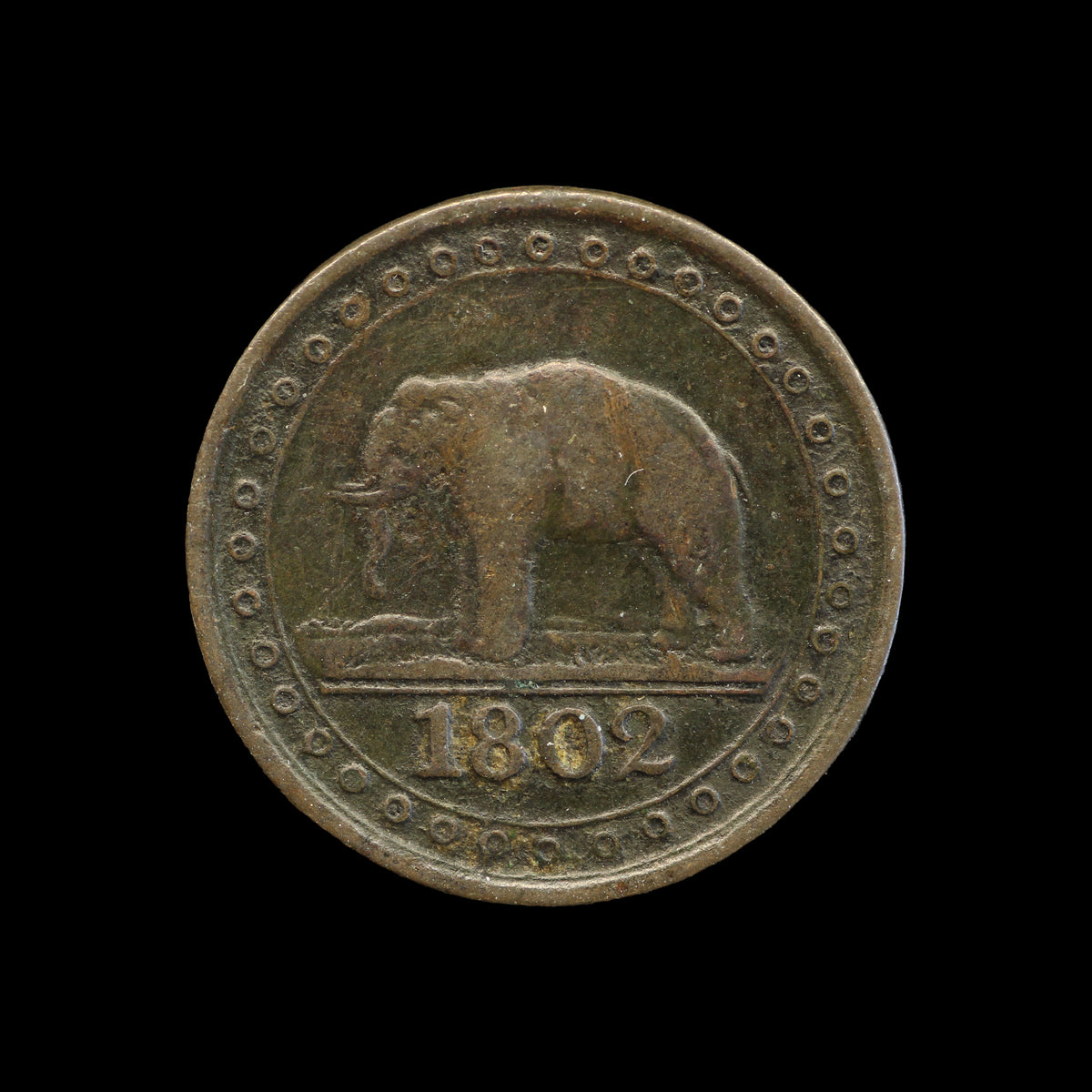 Ceylon 1/192 Rixdollar 1802. Fine