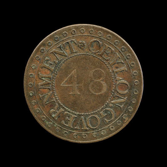 Ceylon 1/48 Rixdollar 1802. VF.