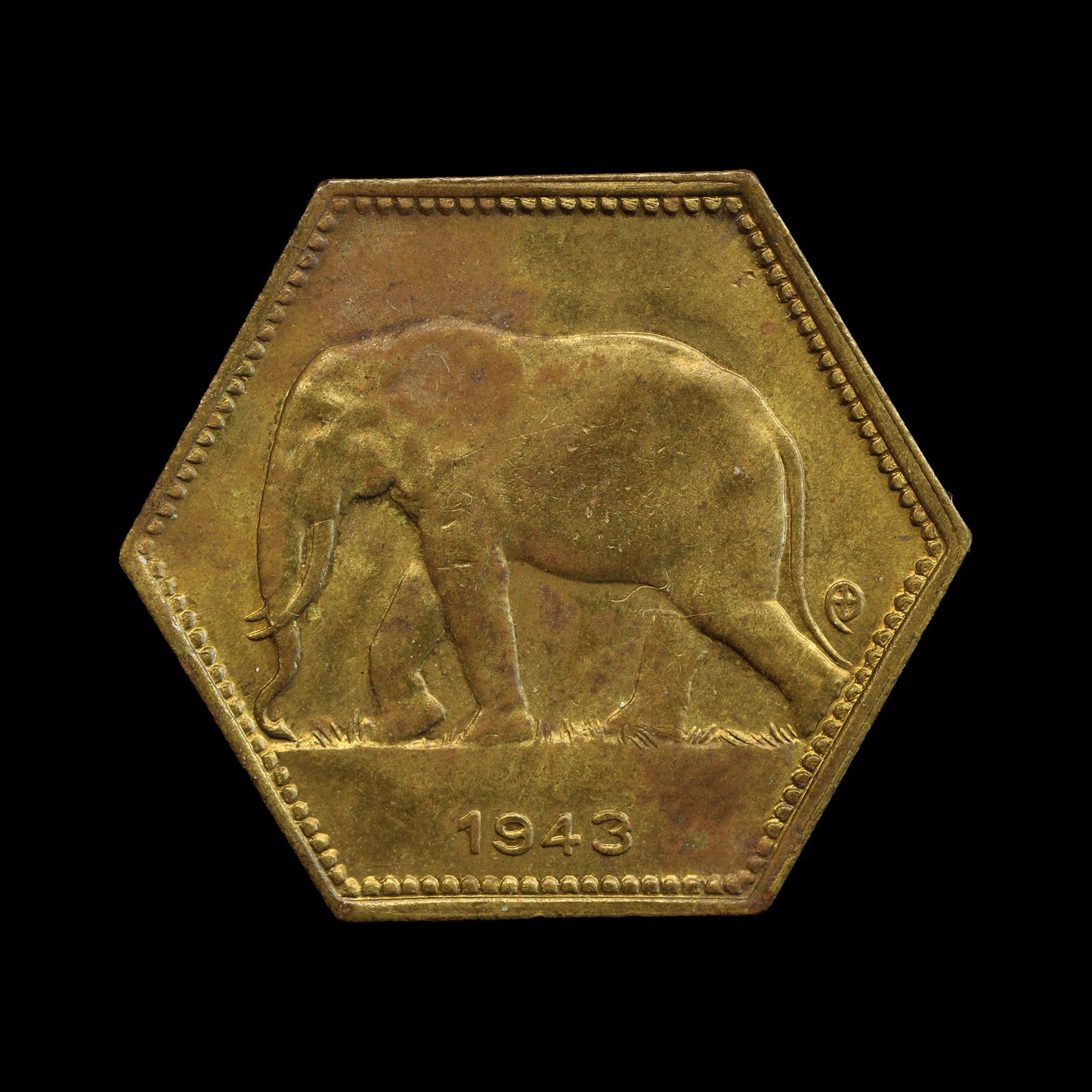 Belgian Congo Two Francs 1943