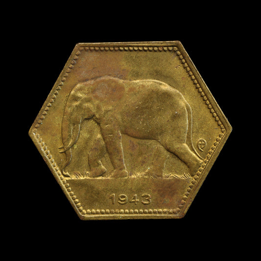 Belgian Congo Two Francs 1943