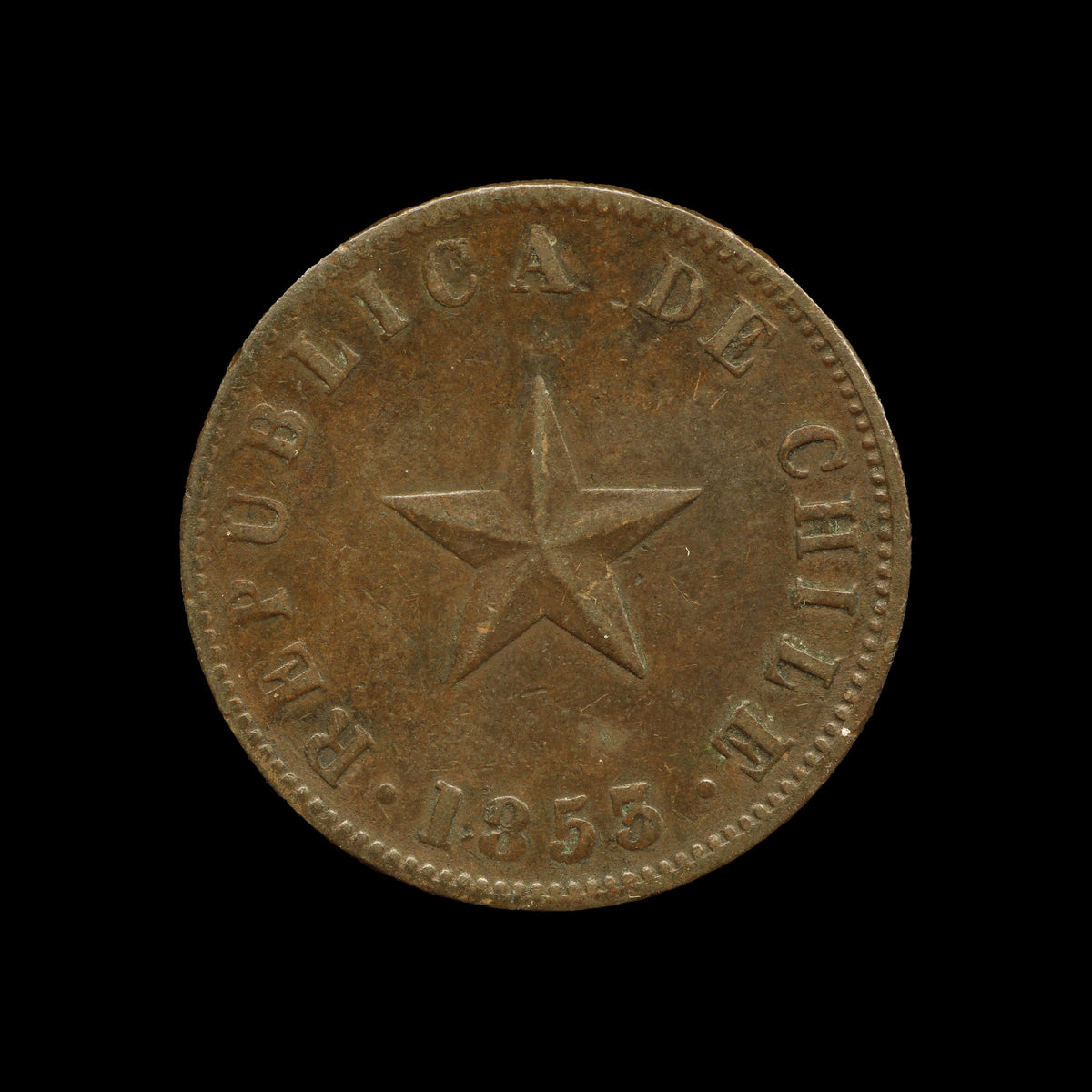 Chile Centavo 1853. F
