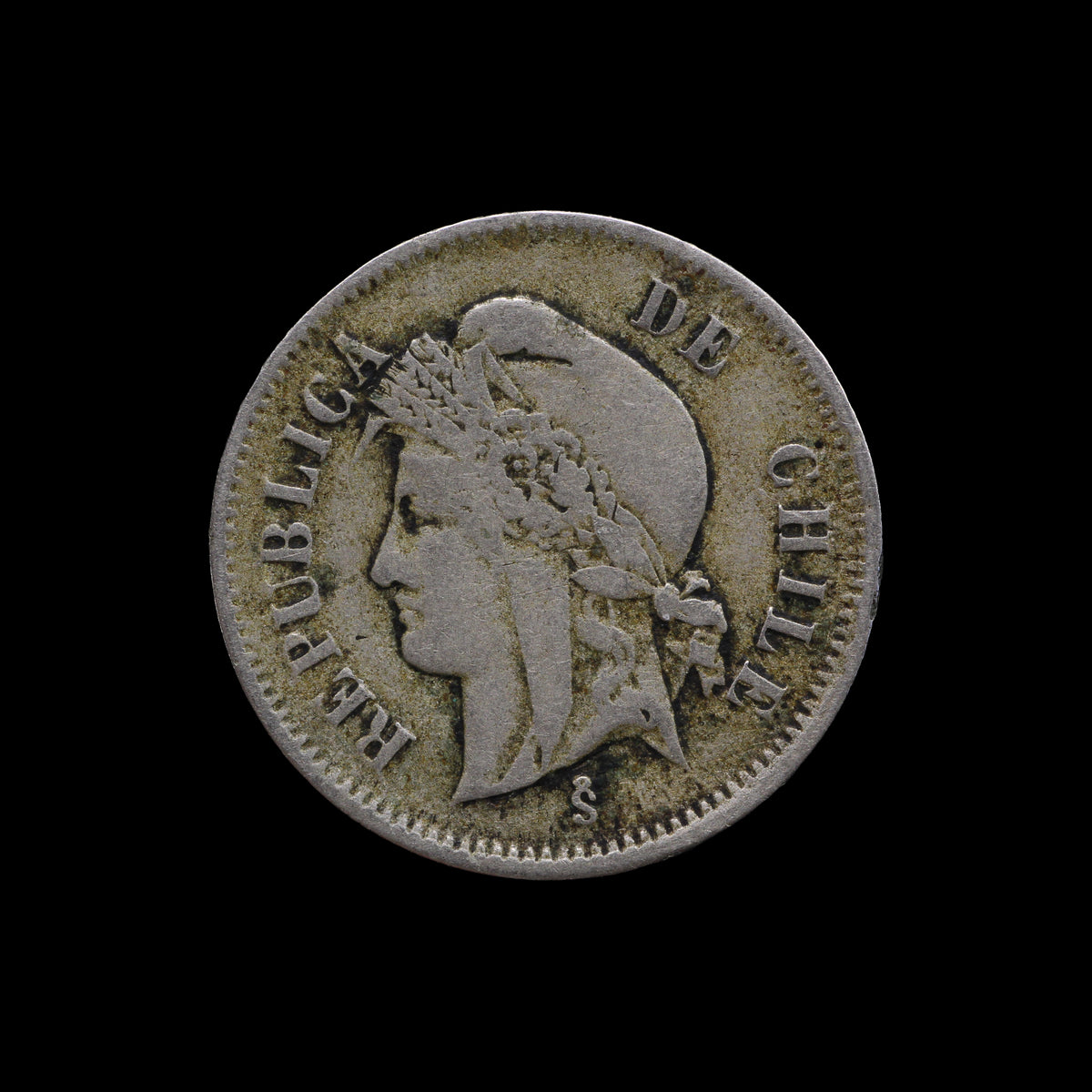 Chile Centavo 1871. F/VF