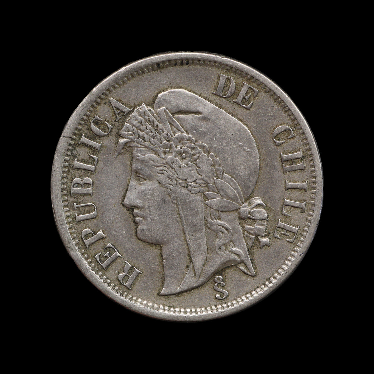Chile Teo Centavos 1874. aEF