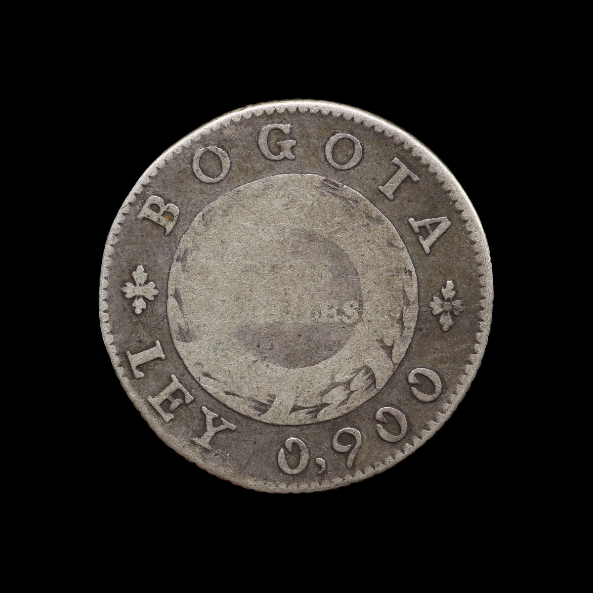 Colombia Two Reals 1847. VG