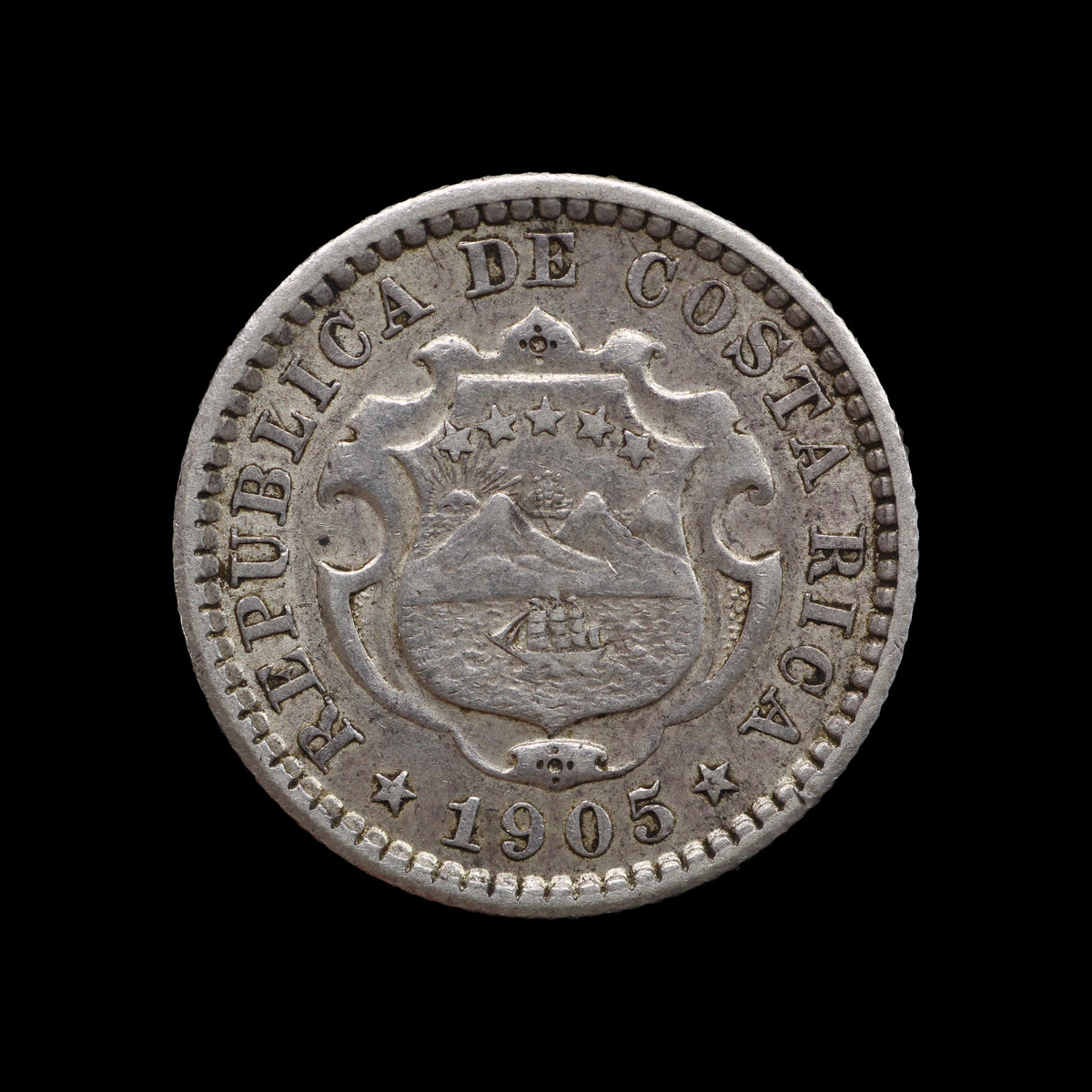 Costa Rica Ten Centimos 1905. aEF