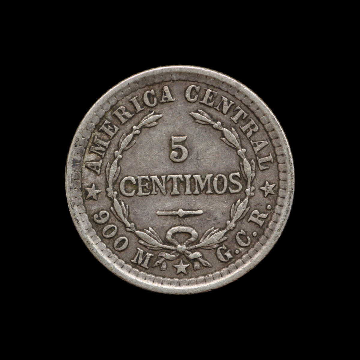 Costa Rica Five Centimos 1912. aEF