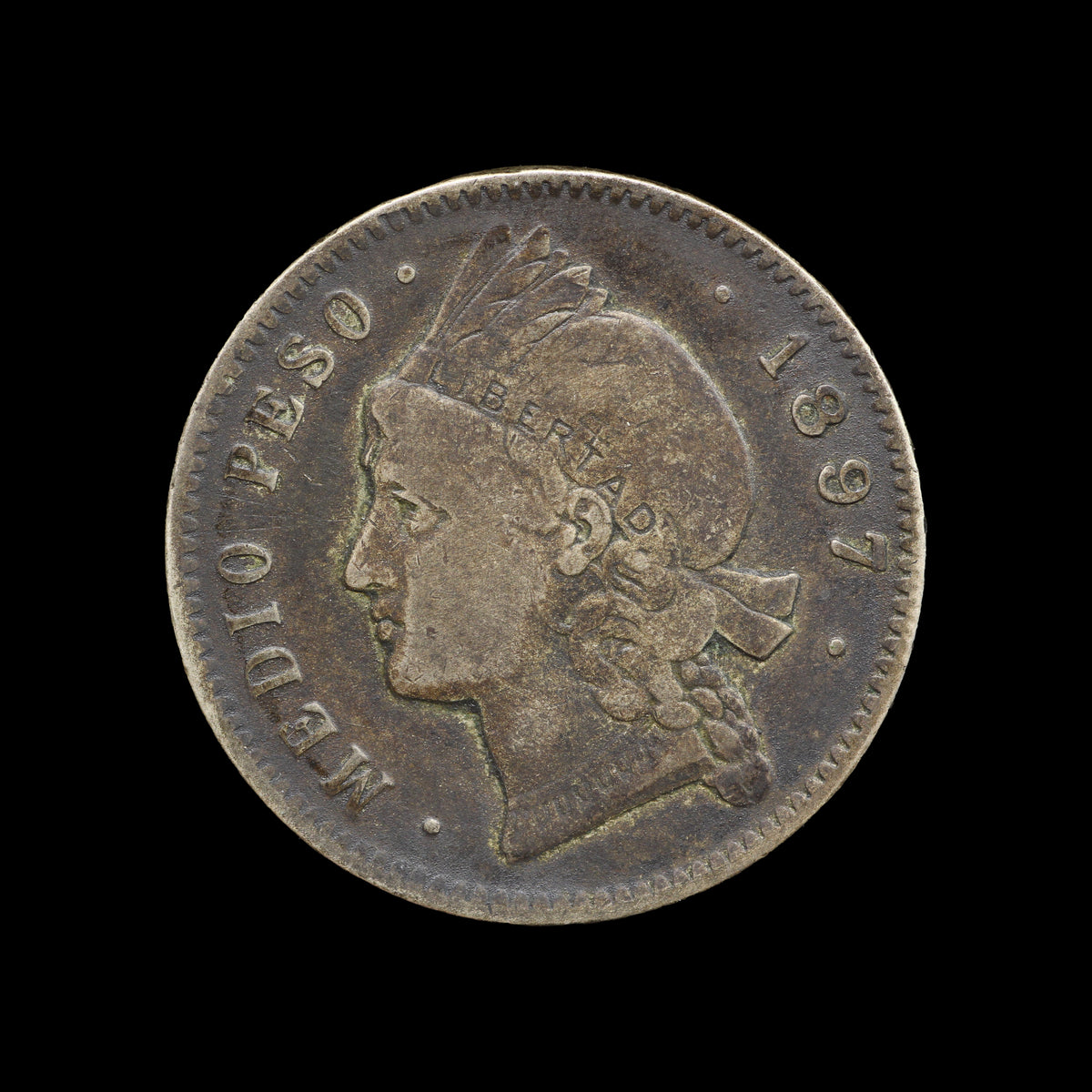 Dominican Republic ½ Peso 1897-A