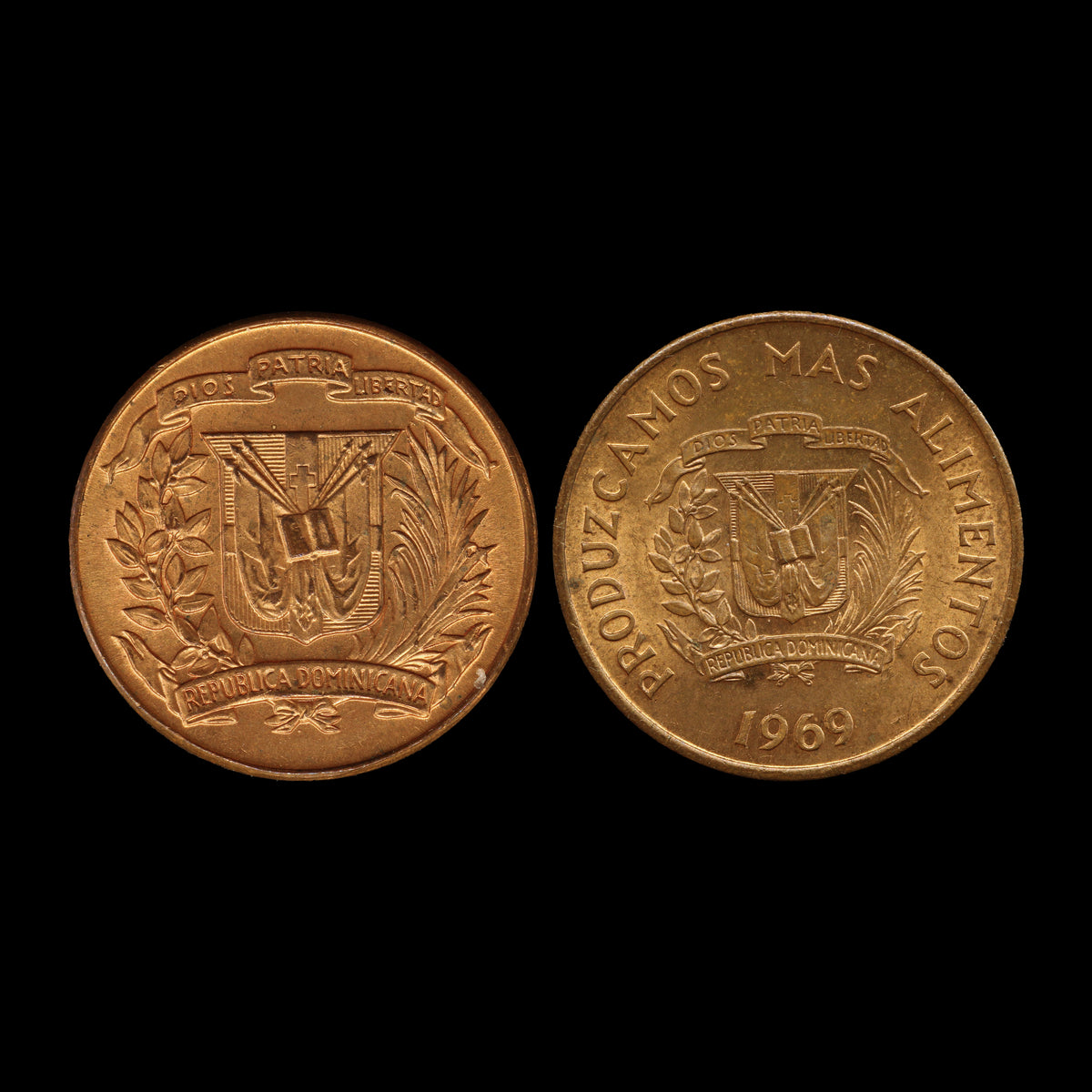 Dominican Republic Centavo 1956 &amp; 1969