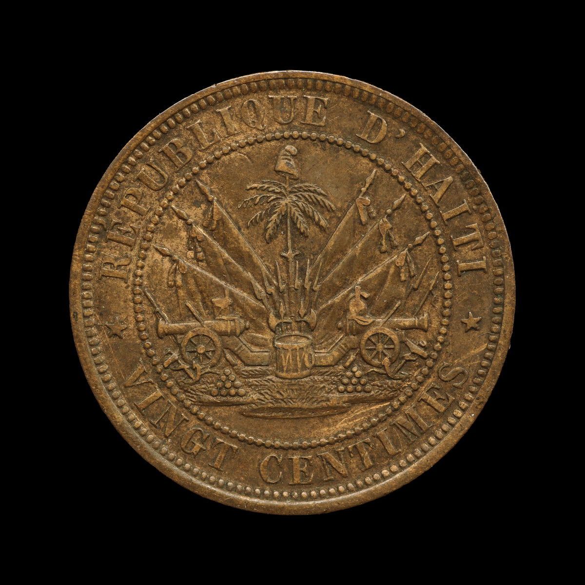 Haiti 20 Centimes 1863. aEF
