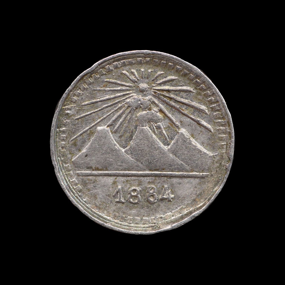 Guatemala ¼ Real 1884. EF