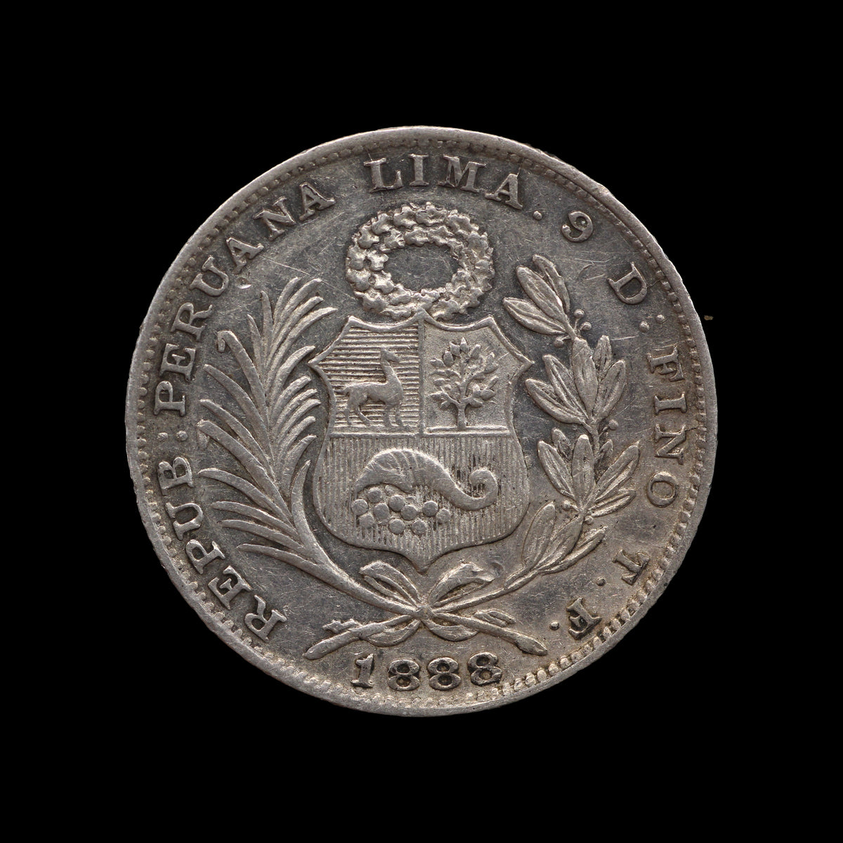 Peru ⅕ Sol 1888. EF
