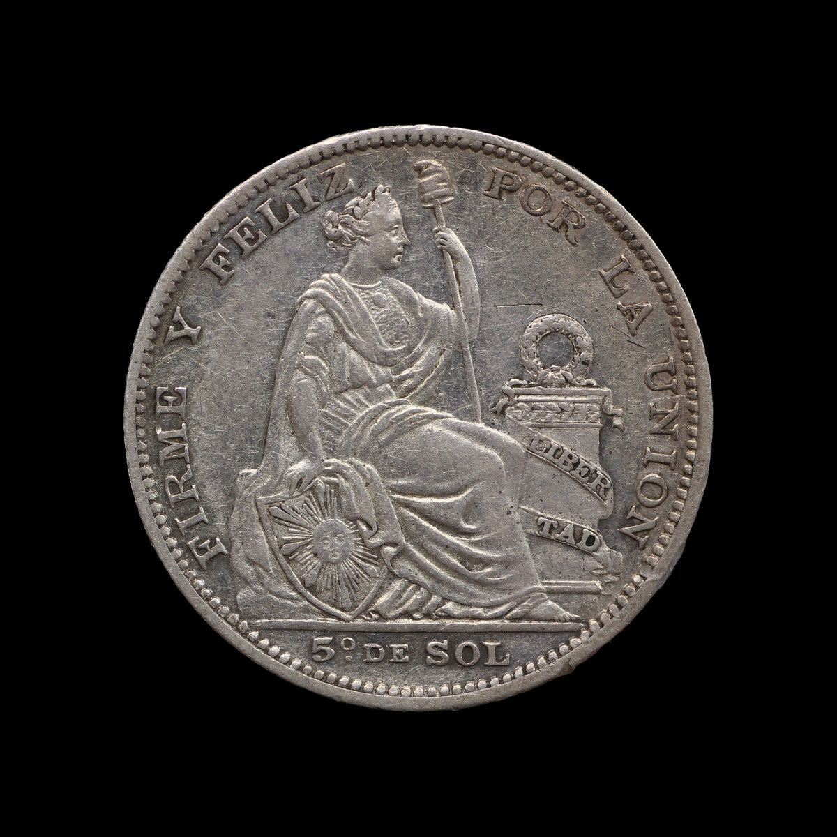 Peru ⅕ Sol 1888. EF